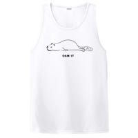 Funny Beaver Wildlife Pun Dam It PosiCharge Competitor Tank