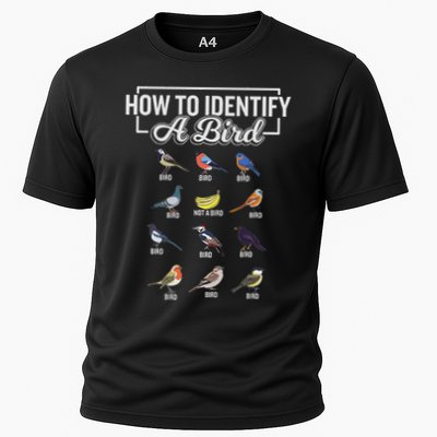 Funny Bird Watcher How To Identify A Bird Unique Birder Cooling Performance Crew T-Shirt