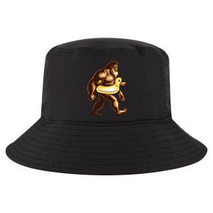 Funny Bigfoot Wearing Duck Floater Cool Comfort Performance Bucket Hat