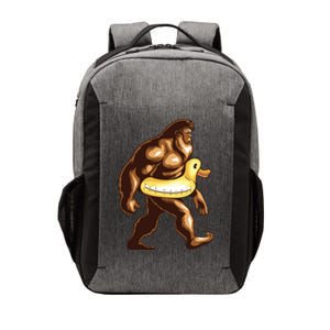 Funny Bigfoot Wearing Duck Floater Vector Backpack