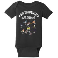 Funny Bird Watcher How To Identify A Bird Unique Birder Baby Bodysuit