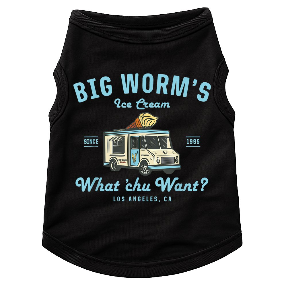 Funny Big Worm's Ice Cream Truck Gift What Chu Want Gift Doggie Tank