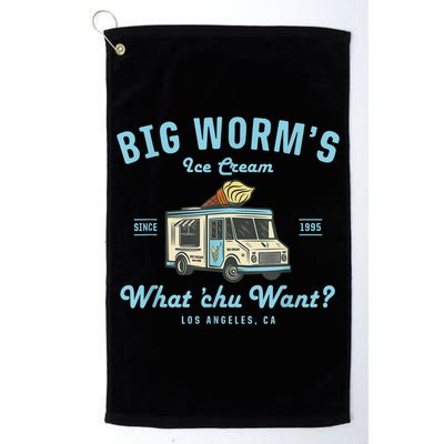 Funny Big Worm's Ice Cream Truck Gift What Chu Want Gift Golf Towel