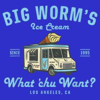 Funny Big Worm's Ice Cream Truck Gift What Chu Want Gift Womens T-Shirt