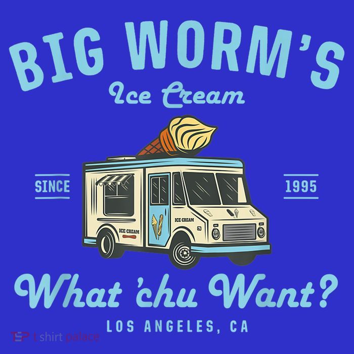 Funny Big Worm's Ice Cream Truck Gift What Chu Want Gift Kids T-Shirt