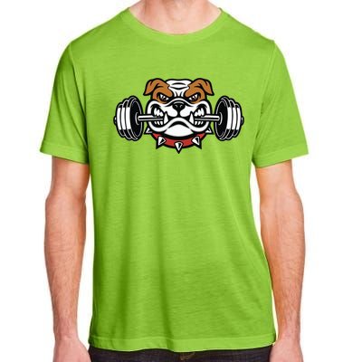 Funny Bulldog Weightlifting Fitness Gym Adult ChromaSoft Performance T-Shirt