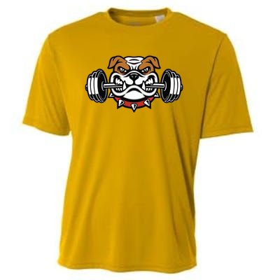 Funny Bulldog Weightlifting Fitness Gym Cooling Performance Crew T-Shirt