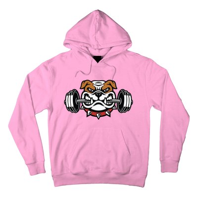 Funny Bulldog Weightlifting Fitness Gym Hoodie