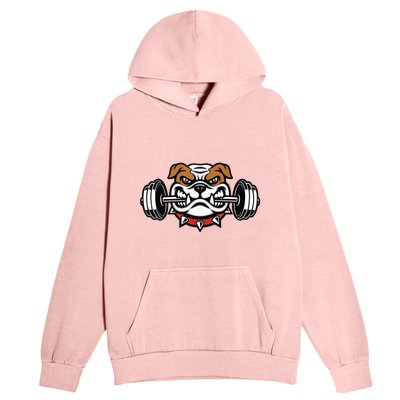 Funny Bulldog Weightlifting Fitness Gym Urban Pullover Hoodie