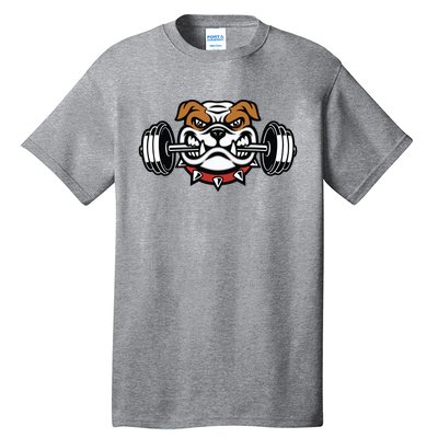 Funny Bulldog Weightlifting Fitness Gym Tall T-Shirt