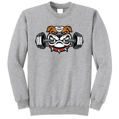 Funny Bulldog Weightlifting Fitness Gym Tall Sweatshirt