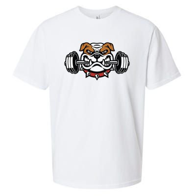 Funny Bulldog Weightlifting Fitness Gym Sueded Cloud Jersey T-Shirt