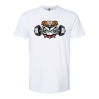 Funny Bulldog Weightlifting Fitness Gym Softstyle CVC T-Shirt