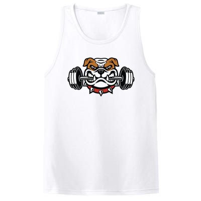 Funny Bulldog Weightlifting Fitness Gym PosiCharge Competitor Tank