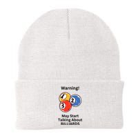 Funny Billiards Warning May Start Talking About Billiards Knit Cap Winter Beanie