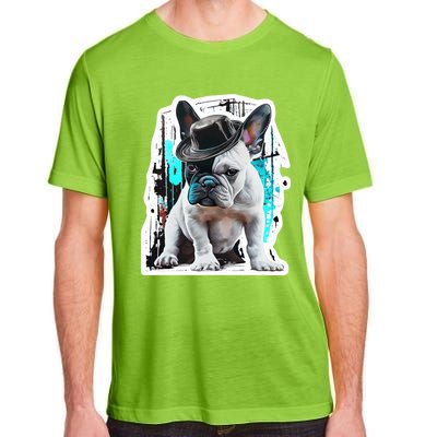 French Bulldog With Hat Urban Street Art Meaningful Gift Adult ChromaSoft Performance T-Shirt