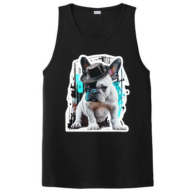 French Bulldog With Hat Urban Street Art Meaningful Gift PosiCharge Competitor Tank