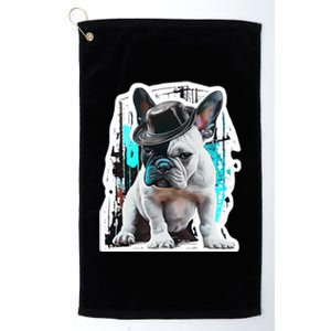 French Bulldog With Hat Urban Street Art Meaningful Gift Platinum Collection Golf Towel