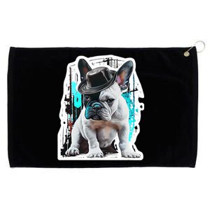 French Bulldog With Hat Urban Street Art Meaningful Gift Grommeted Golf Towel