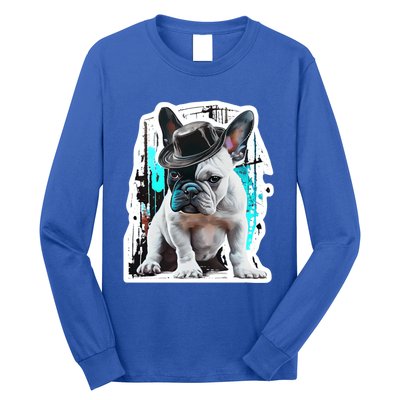 French Bulldog With Hat Urban Street Art Meaningful Gift Long Sleeve Shirt