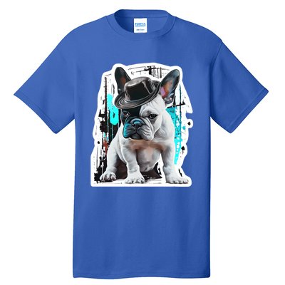 French Bulldog With Hat Urban Street Art Meaningful Gift Tall T-Shirt