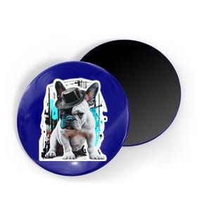 French Bulldog With Hat Urban Street Art Meaningful Gift Magnet