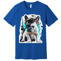 French Bulldog With Hat Urban Street Art Meaningful Gift Premium T-Shirt