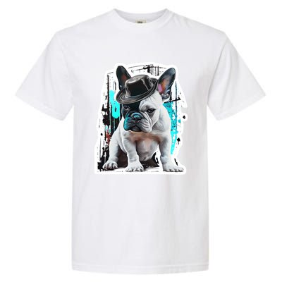 French Bulldog With Hat Urban Street Art Meaningful Gift Garment-Dyed Heavyweight T-Shirt