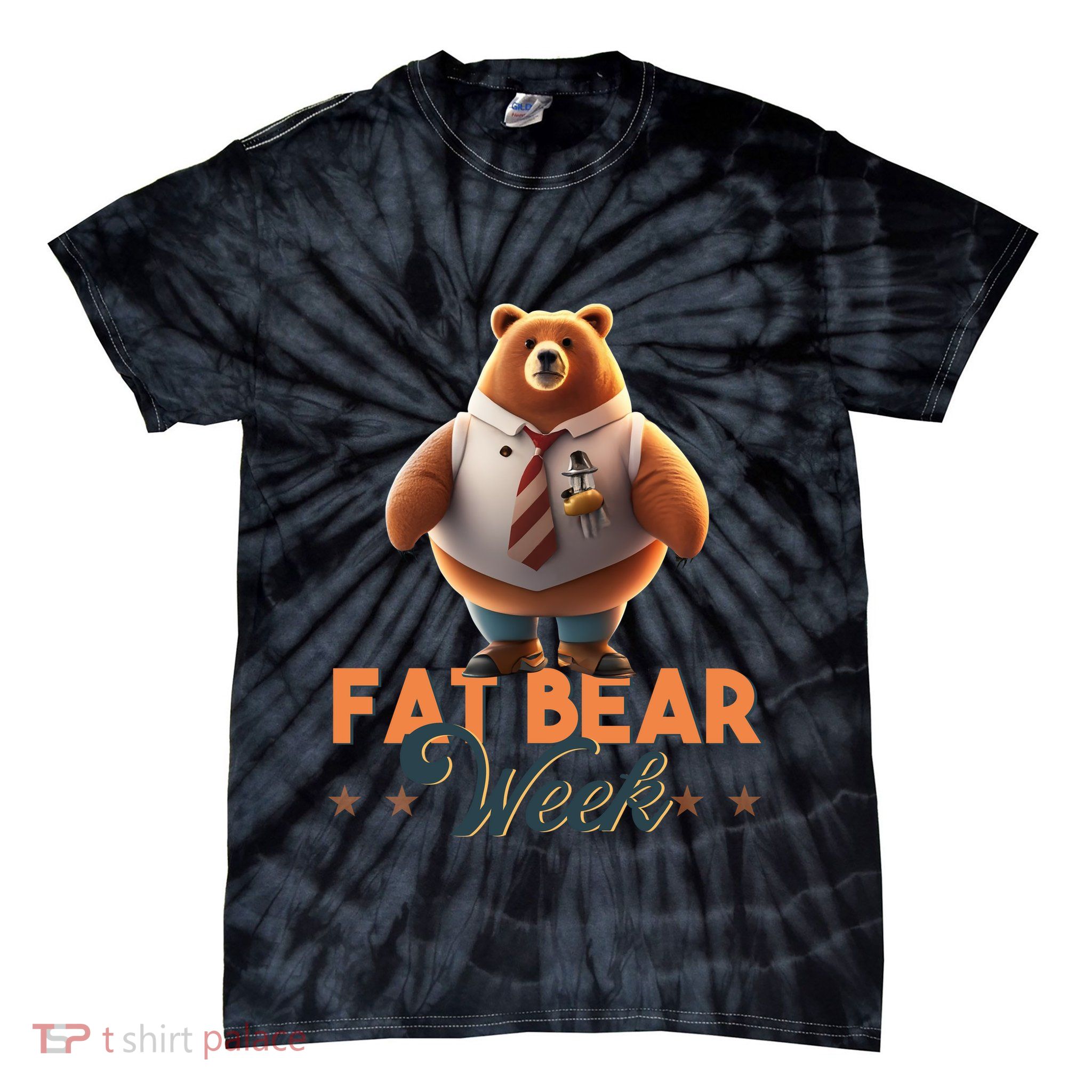 Fat Bear Week Vintage Tie-Dye T-Shirt