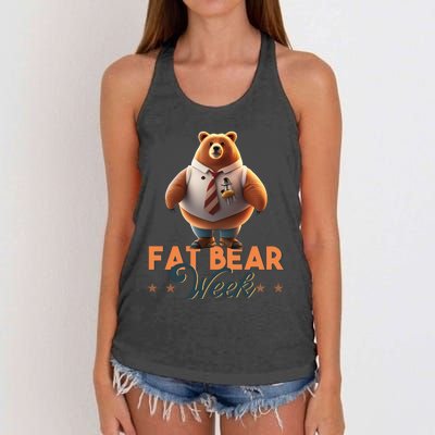 Fat Bear Week Vintage Women's Knotted Racerback Tank