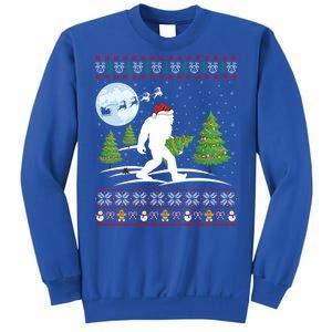 Funny Bigfoot Xmas Gift Santa Hat Ugly Bigfoot Christmas Gift Sweatshirt