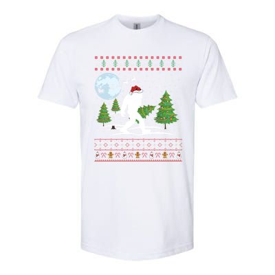 Funny Bigfoot Xmas Gift Santa Hat Ugly Bigfoot Christmas Gift Softstyle CVC T-Shirt