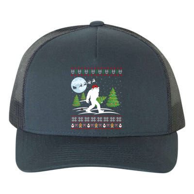 Funny Bigfoot Xmas Gift Santa Hat Ugly Bigfoot Christmas Cute Gift Yupoong Adult 5-Panel Trucker Hat