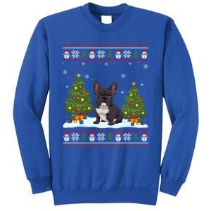 French Bulldog Xmas Tree Light Ugly Christmas Gift Sweatshirt