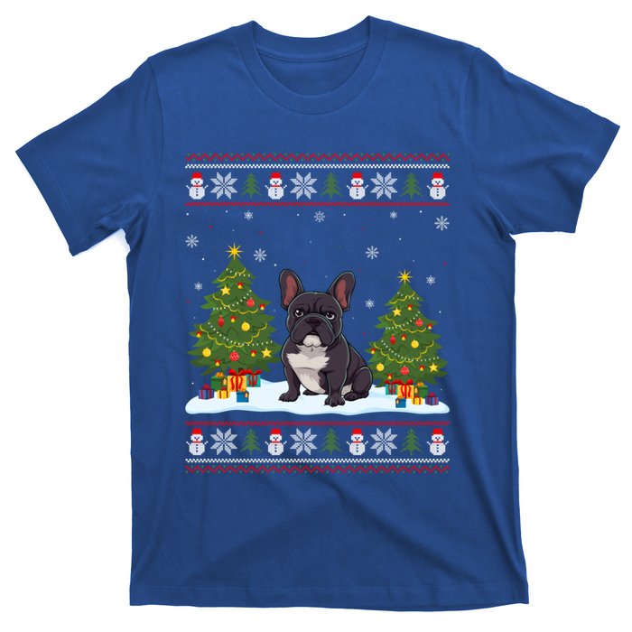 French Bulldog Xmas Tree Light Ugly Christmas Gift T-Shirt