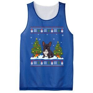 French Bulldog Xmas Tree Light Ugly Christmas Gift Mesh Reversible Basketball Jersey Tank