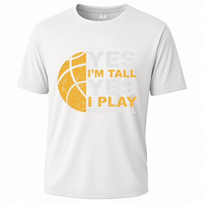 Funny Basketball Yes IM Tall Basketball Player Gift Cooling Performance Crew T-Shirt