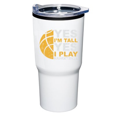 Funny Basketball Yes IM Tall Basketball Player Gift Tumbler