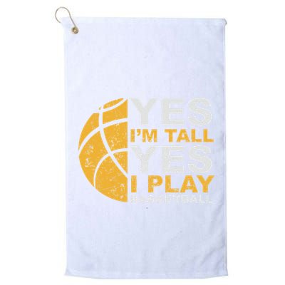 Funny Basketball Yes IM Tall Basketball Player Gift Golf Towel