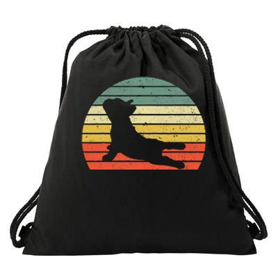 French Bulldog Yoga Funny Frenchie Drawstring Bag