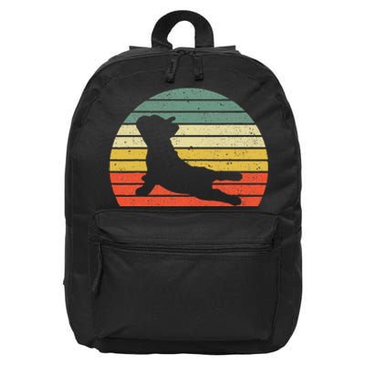 French Bulldog Yoga Funny Frenchie 16 in Basic Backpack