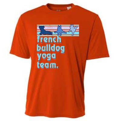 French Bulldog Yoga Team Funny Frenchie Yoga Lover Namaste Gift Cooling Performance Crew T-Shirt