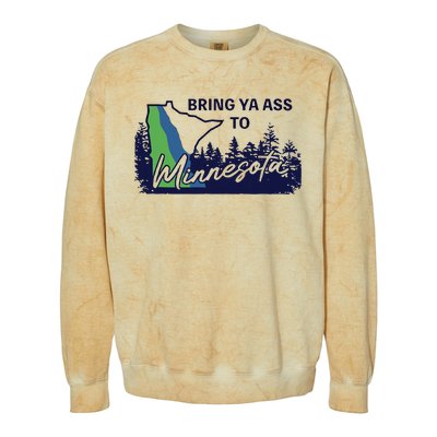 Funny Bring Ya Ass To Minnesota Colorblast Crewneck Sweatshirt