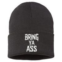 Funny Bring Ya Ass Sustainable Knit Beanie