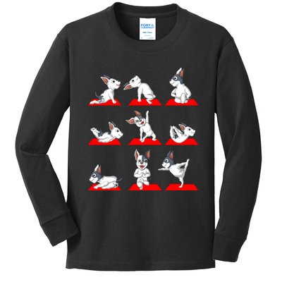 French Bulldog Yoga Kids Long Sleeve Shirt