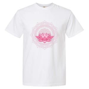 Flower Blossom Yoga Meditation Prana Art Boho Dala Lotus Great Gift Garment-Dyed Heavyweight T-Shirt