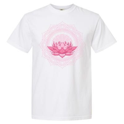 Flower Blossom Yoga Meditation Prana Art Boho Dala Lotus Great Gift Garment-Dyed Heavyweight T-Shirt