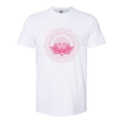 Flower Blossom Yoga Meditation Prana Art Boho Dala Lotus Great Gift Softstyle CVC T-Shirt