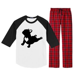 French Bulldog Yoga Pose Love Heart Frenchie Workout Gift Cute Gift Raglan Sleeve Pajama Set