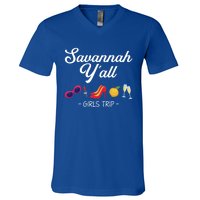 Funny Bachelorette Yall Savannah Trip Gift V-Neck T-Shirt